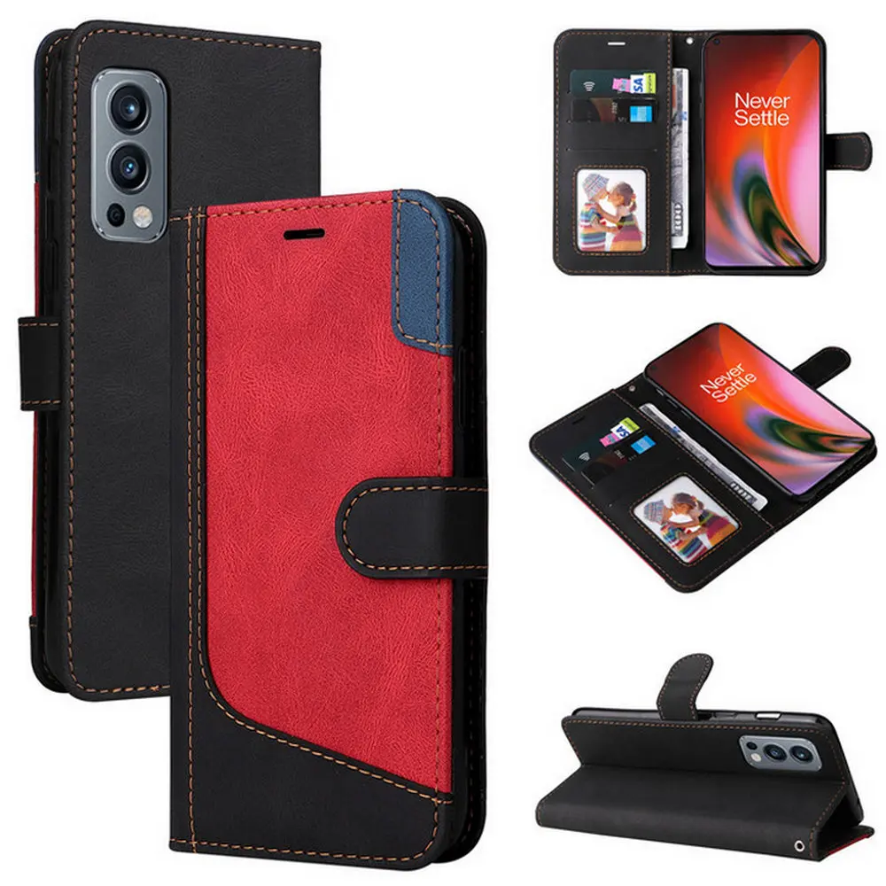 

1+Nord2 5G Luxury Leather Texture Wallet Case for Oneplus Nord CE 2 Lite Flip Cover One Plus Nord 2T 2 T CE 2 Funda Shockproof