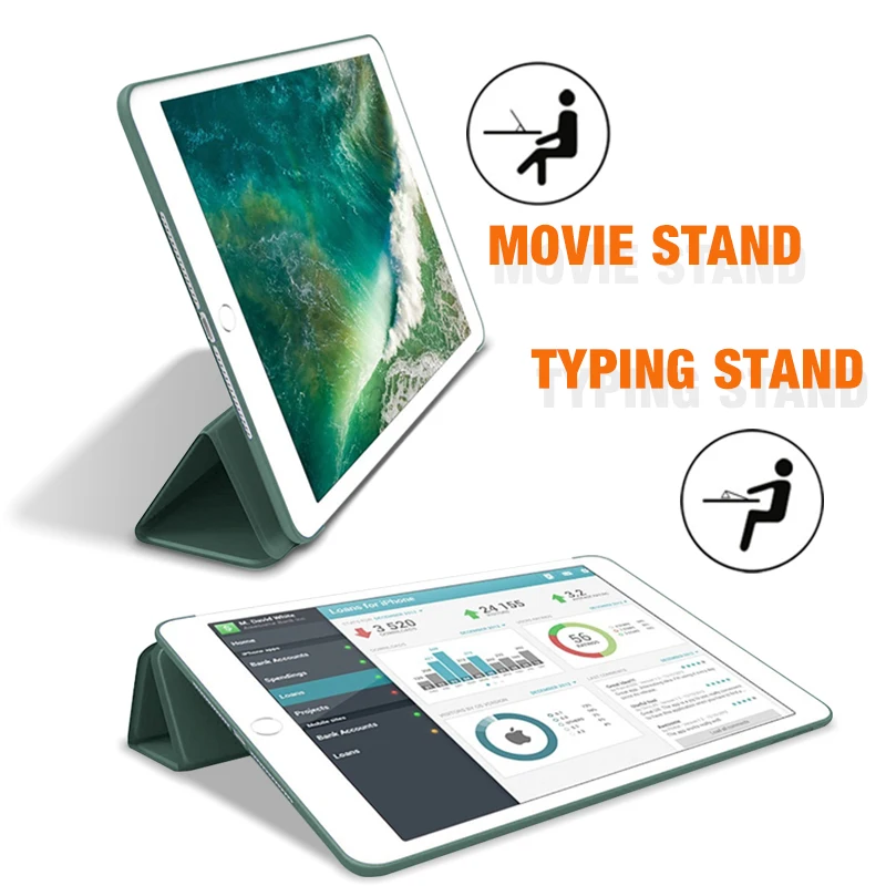 Чехол для iPad Pro 11 2020 чехол Air 5 4 10 2 9 8 поколения магнитный силиконовый из ТПУ 7 Mini 6 с