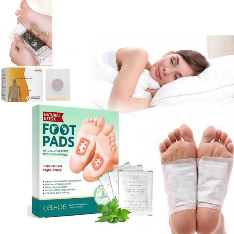 

10/20PCS Detox Foot Patch Bamboo Pads Patches With Adhersive Foot Care Tool Improve Sleep Slimming Detoxification Foot Sticker