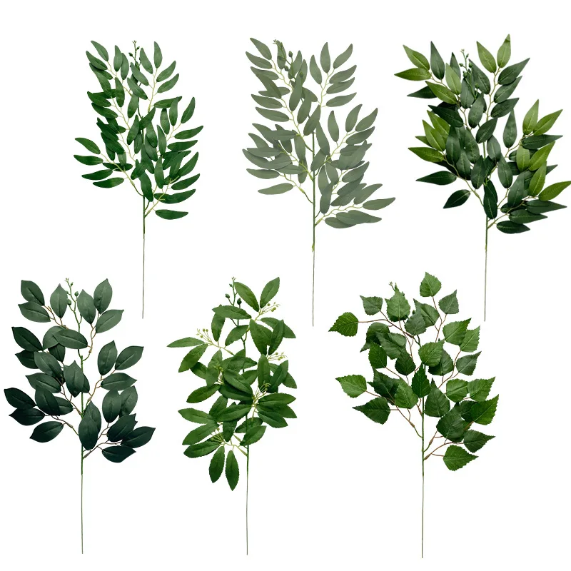 

Искусственный лист эвкалипта, украшение для свадебной вечеринки, искусственное зеленое растение, домашнее цветочное украшение, Настенный декор