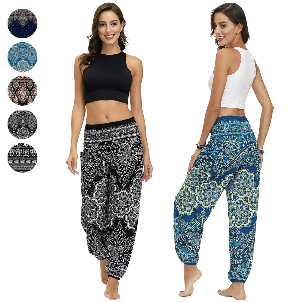 2022 Factory Hot Selling Fashion Leisure Hougong Hippie Bohemian Women's Sports Yoga Pants