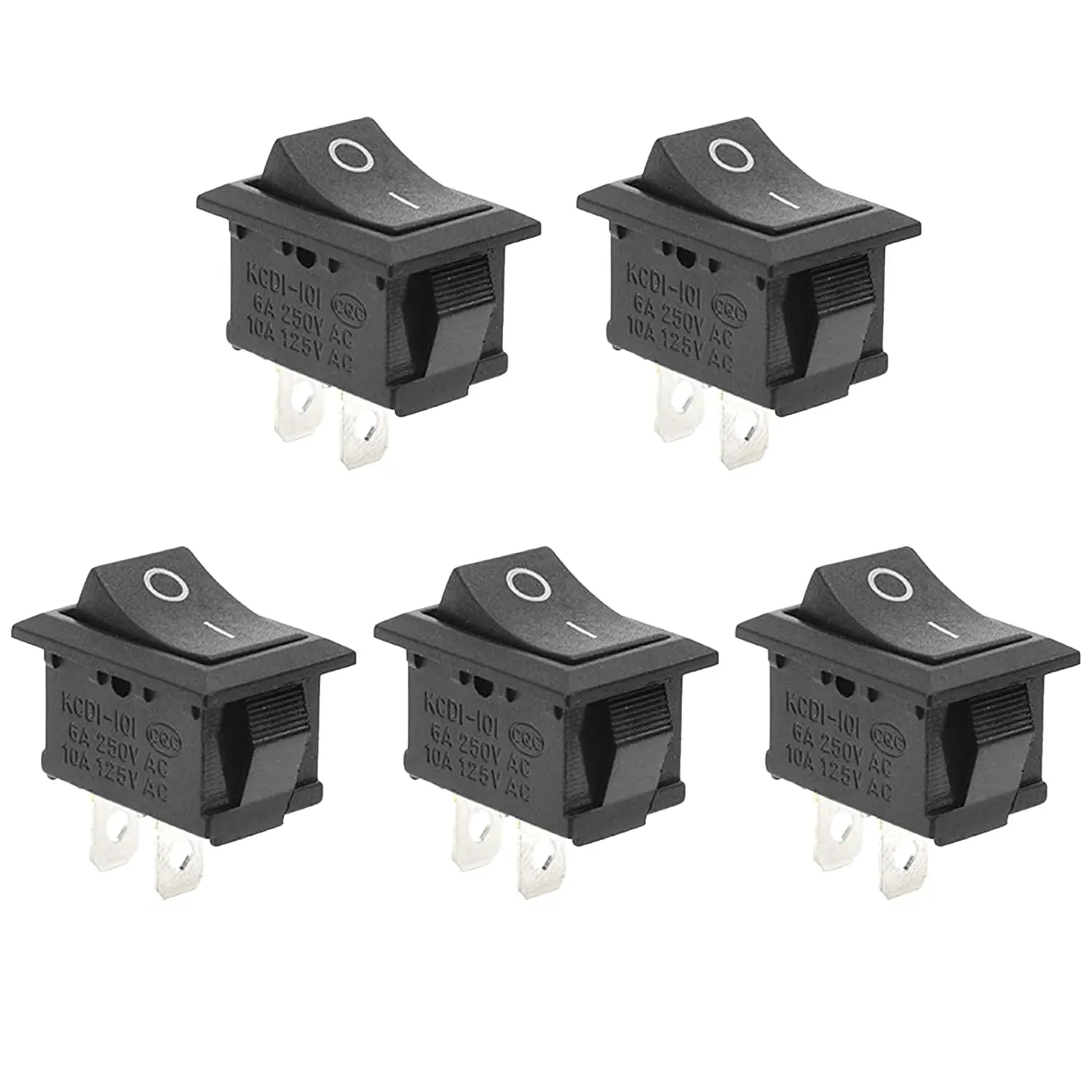 

5PCS On/Off Boat Rocker Switch 2 Pin Position Snap 12V 110V 250V
