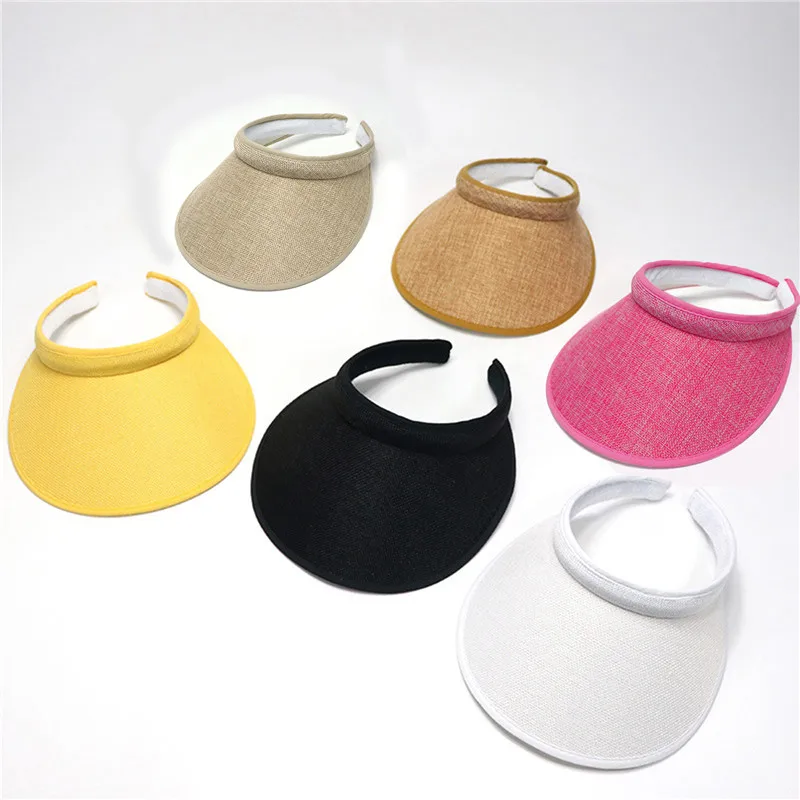 

Casual Women Man Visor Cap Summer Outdoor Unisex Baseball Caps Simple Sunscreen Solid Color Cap Fashion Baseball Caps