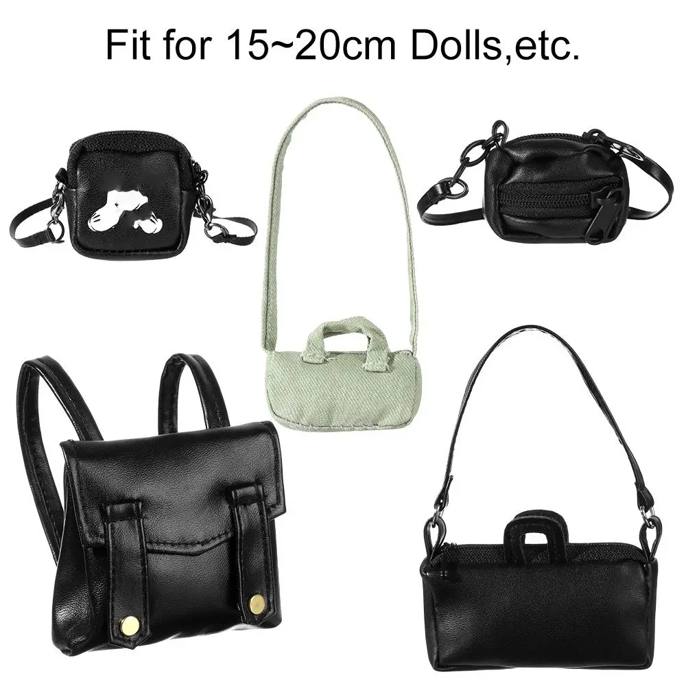 

Miniature Shopping Handbag 20cm Doll Bag Doll Clothes Accessories Metal Chain Pack Dollhouse Fashion Plush Doll Bag 5 Styles