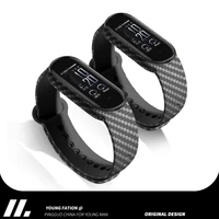 carbon fiber strap for xiaomi mi band 6 5 4 bracelet sport silicone watch wristband miband band6 band4 for xiaomi mi band 3 4 5