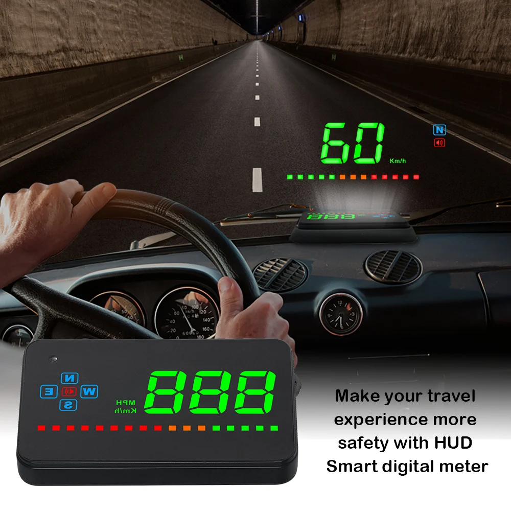 

Durable Car Digital GPS Speedometer Speed Alarm 3.5 Inch Head Up Display