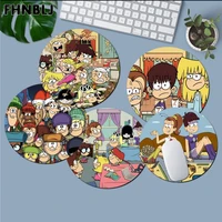fhnblj non slip pc the cartoon loud house gaming round mouse pad computer mats gaming mousepad rug for pc laptop notebook