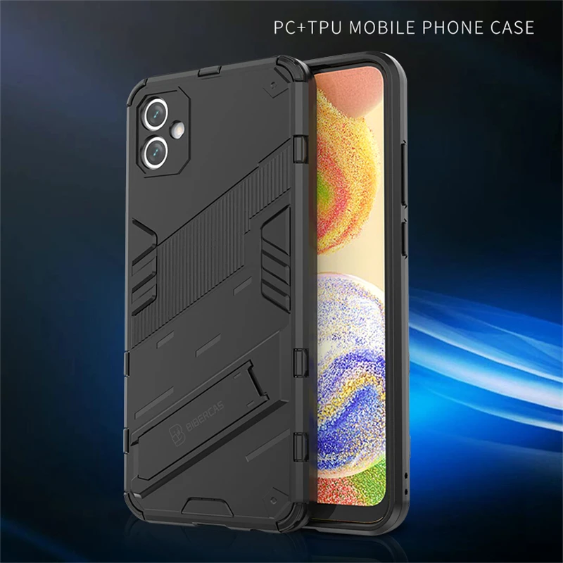 For Samsung Galaxy A04E Case Cover For Samsung A04E Capas New Phone Back Bumper Shockproof Kickstander For Fundas Samsung A04E