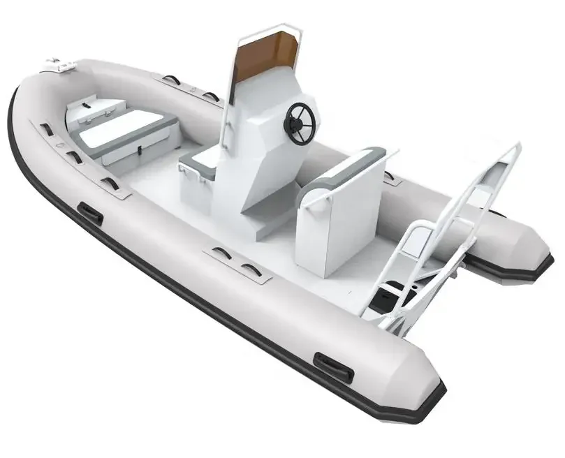 Роскошная надувная спортивная лодка RIB с алюминиевым корпусом 580 см и трубкой из