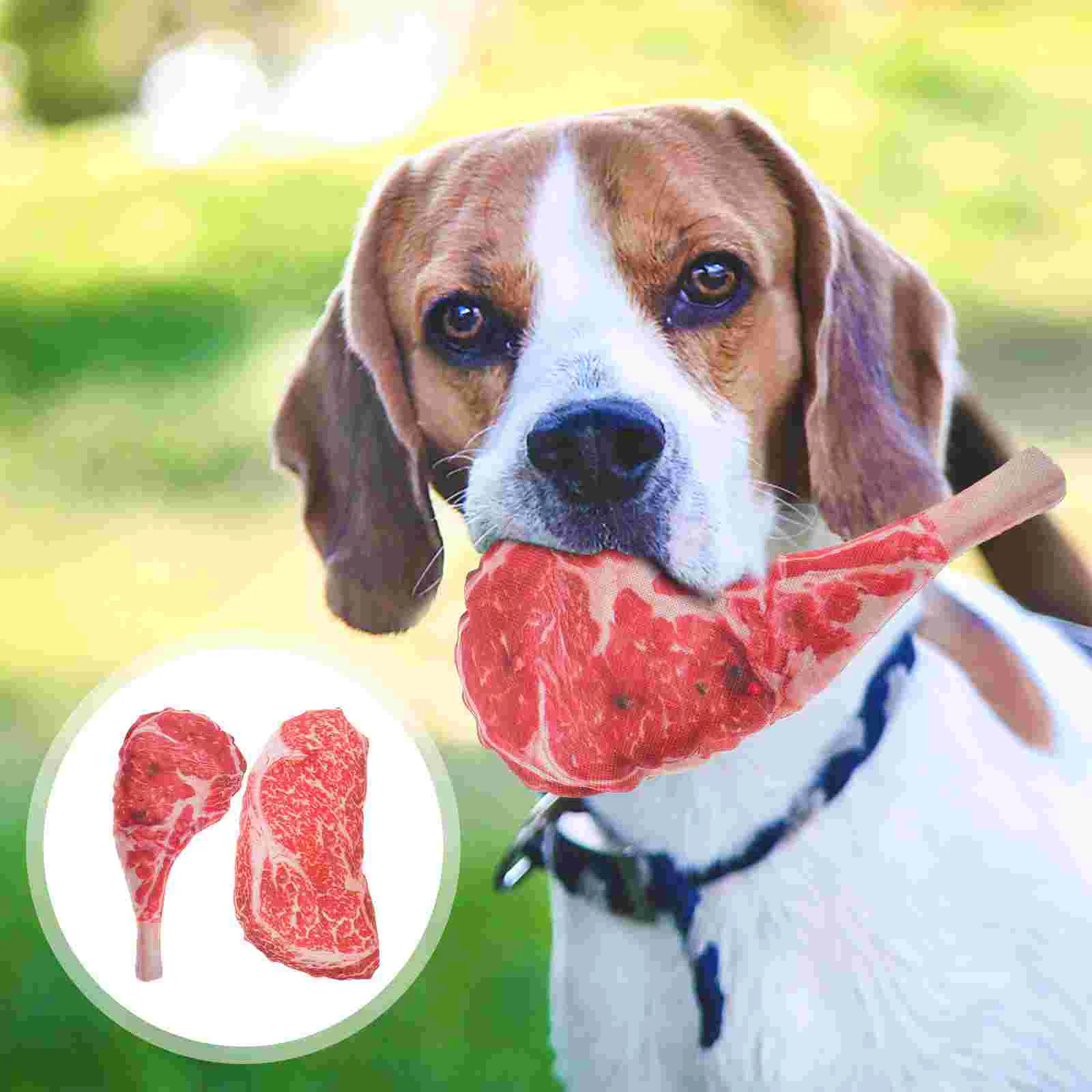 

2 Pcs Baby Pet Chew Toys Educational Dog Sounding Pp Cotton Dolls