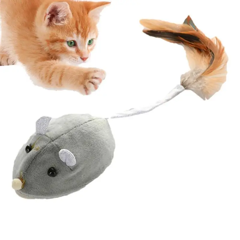 

Indoor Cat Toy Electric Crawling Mouse USB Rechargeable Mouse Funny Cat Stick Pet Interactive Toys Accessories