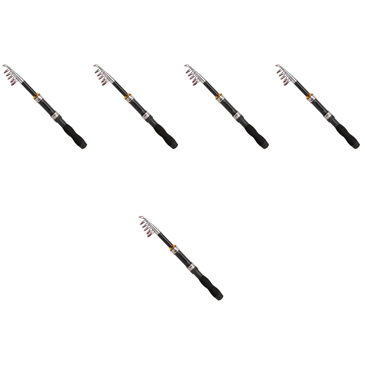 

5pcs Ultra-short Rod Portable Rod Convenient Angling Rod Outdoor Pole