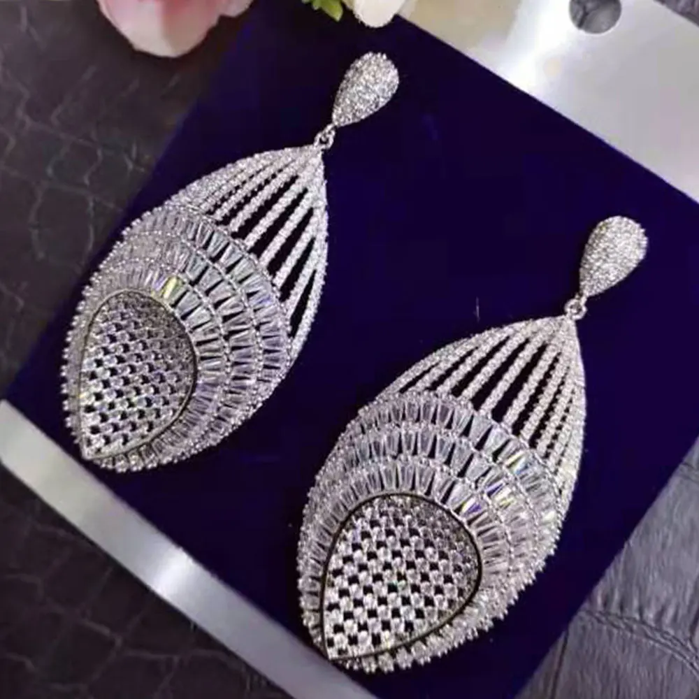 

GODKI Luxury Crossover Circle Micro Cubic Zirconia Pave Women Wedding Bridal Party Engagement Earrings Jewelry Party Gift