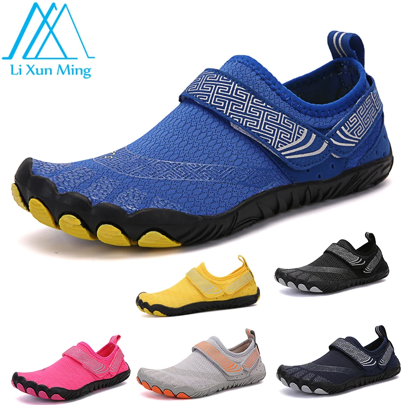 2022 Men Aqua Shoes Blue Summer Barefoot Beach Swimming  Upstream Breathable Water Shoes Hiking Quick Drying River Sea Sneakers