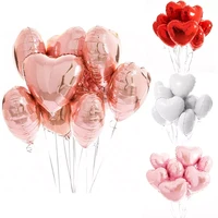 5 100pcs 18inch rose gold love heart foil balloons helium balloon wedding birthday party decorations kids adult party baloon