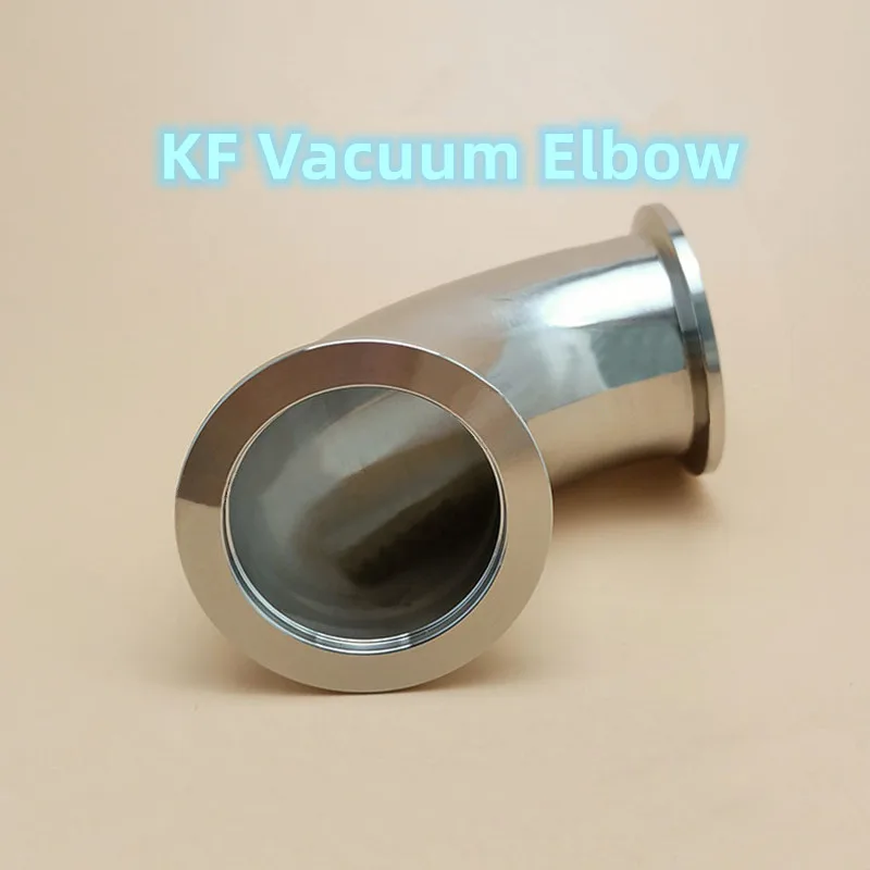 KF Vacuum Elbow Stainless Steel Vacuum Elbow Bend Pipe Tri Clamp Adapter 90 Degree Flange Elbow Fitting Tube KF16 KF25 KF40 KF50