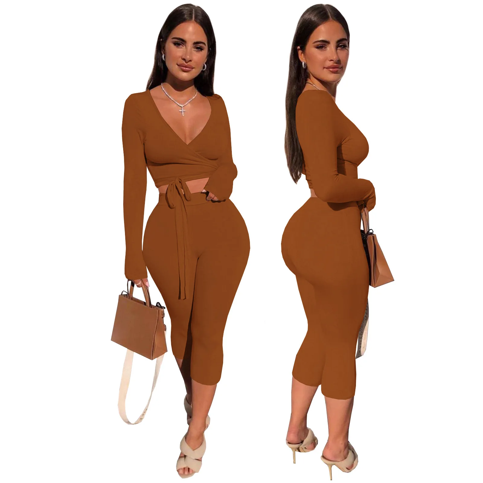 

2022 New Casual Womem sexy Lounge Wear Summer Tracksuit Shorts Set Long Sleeve Tops And Mini Shorts Suit Two Piece Set