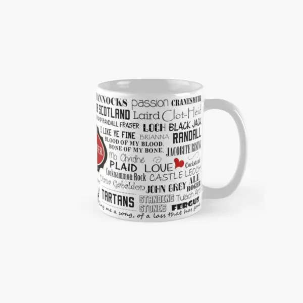 

Классическая красная кружка Outlander, круглая чашка для кофе, посуда для напитков, фотография, изображение, подарки, простой дизайн с принтом, круглая ручка для чая