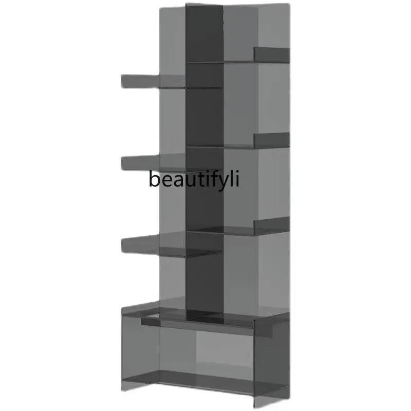 

zq Acrylic Bookcase Display Cabinet Cosmetics Multi-Layer Composite Shelf Display Rack Shelf Floor-Standing Rack