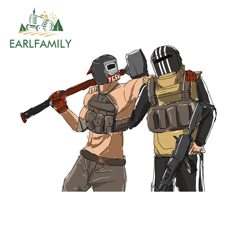 

EARLFAMILY 13 см для побега из тарков Килла, автомобильная наклейка, аркадная игра, Виниловая наклейка, автомобильные аксессуары, забавные гоночные аниме, украшение для глаз