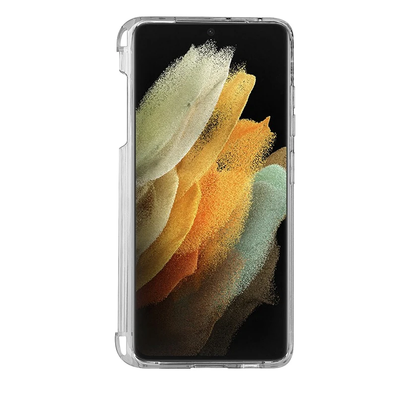 Kup (Tylko Etui) TPU Odporny Na Wstrząsy Futerał Do Samsung Galaxy S21 Ultra 5G Z Gniazdem Rysika Przezroczysty S21Ultra Pokrywa Ochrona Przed Upadkiem