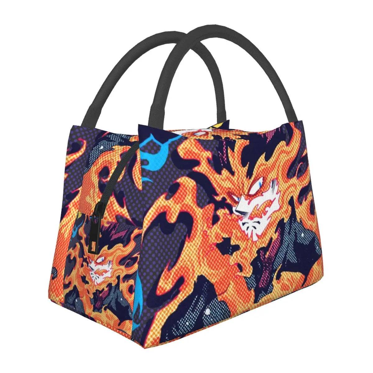 

Enji Todoroki Endeavor SPICY BIG DAD Lunch Bag Funny Lunch Box Travel Portable Tote Handbags Waterproof Custom Cooler Bag