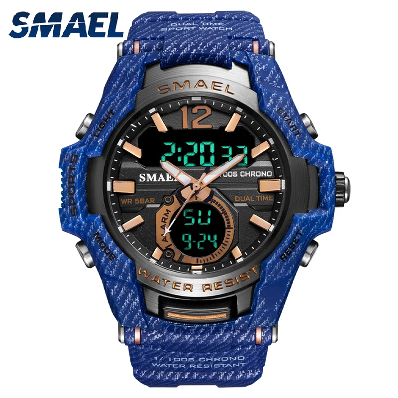 

Men Watches SMAEL Sport Watch Waterproof 50M Wristwatch Relogio Masculino Militar 1805 Men's Clock Digital Military Army Watch