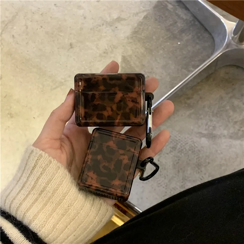 

Luxury For Airpods 1 2 Amber Pattern Couple's Silicon Protective Cover Air Pod 3 Case For Airpods Headphone Carrying Box Fundas
