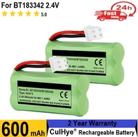 2 4V 600mAh BT183342 BT166342 BT266342 Cordless Phone Battery for VTech CS6114 CS6409 CS6509 CS6709 CS6709 AT T EL50003 2-Pack