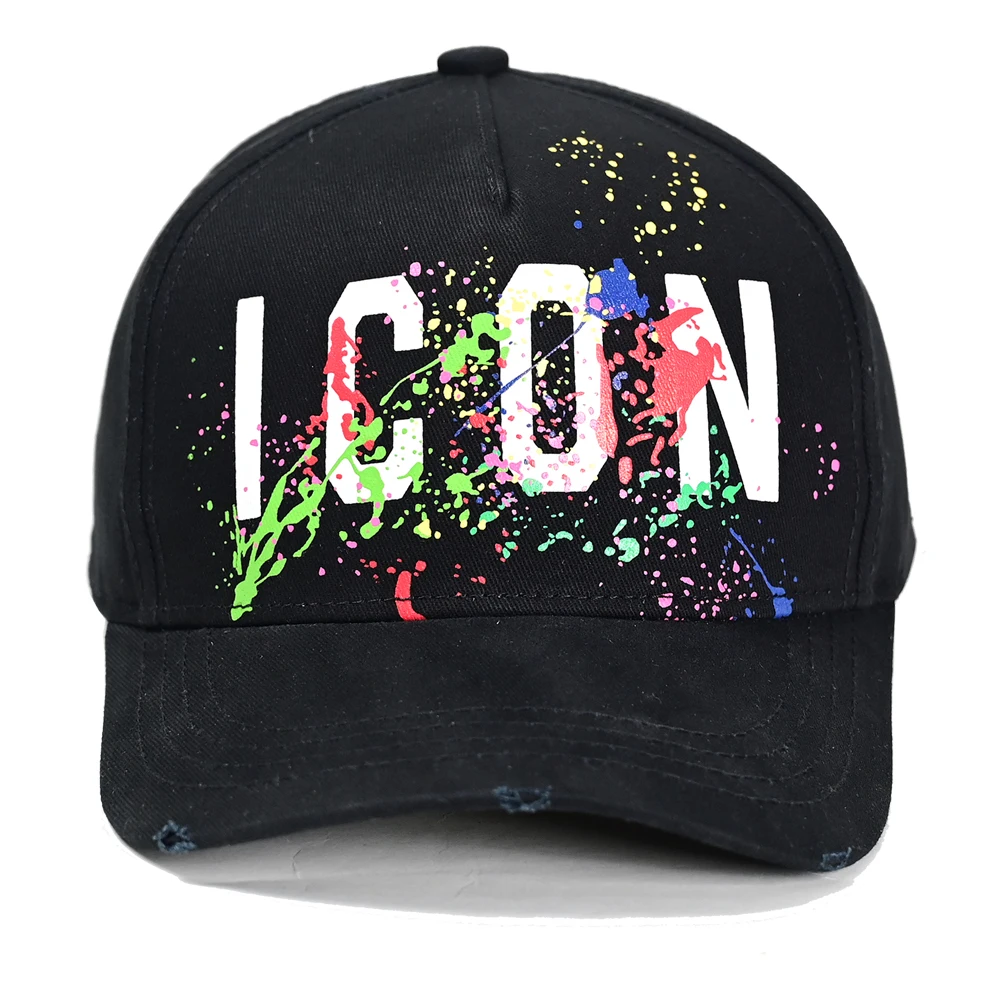 

Brand DSQICOND2 Graffiti Letter ICON letters embroidery unisex baseball caps Shopping sunscreen all-match sports hat cap