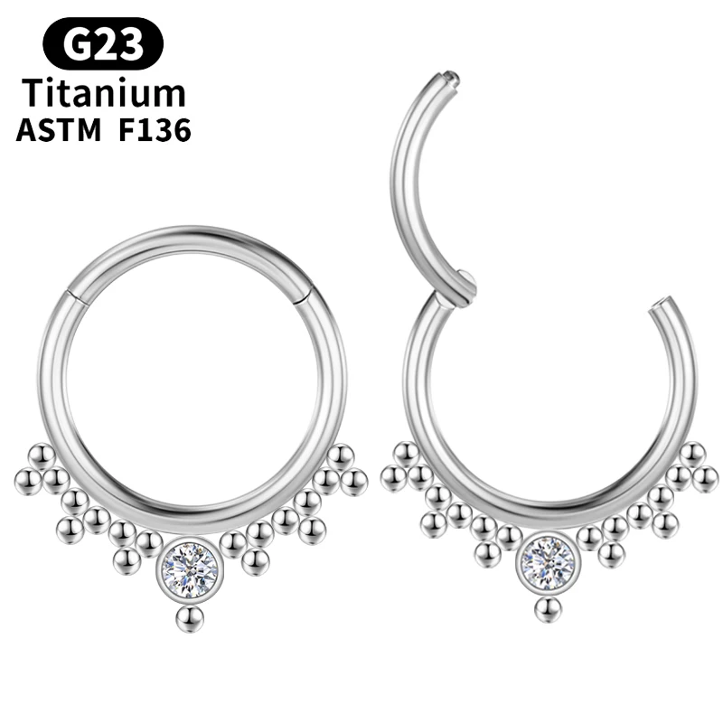 

crystal nose ring Cartilage earrings 2022 Daith Helix septum Zircon sexy Labret titanium tragus Charming piercing Body Jewelry