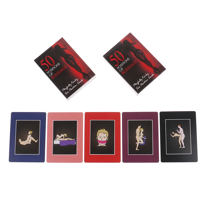 

1Pc 50 Positions Of Bondage Tarot Cards Tarot Deck Board Game Card For Fate Divination Adult Sexy Nude Couple Bed Games Card