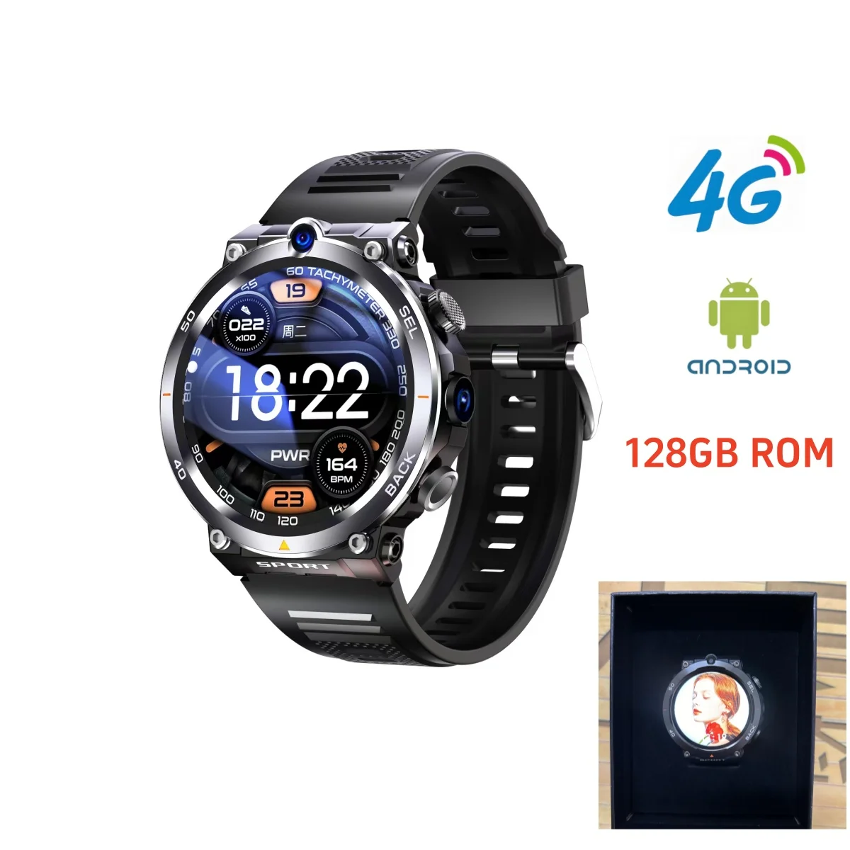 Водонепроницаемые умные часы H10 PK V10 V20 L01 4G Android с 8 ГБ ОЗУ 128 ПЗУ Двойная камера GPS