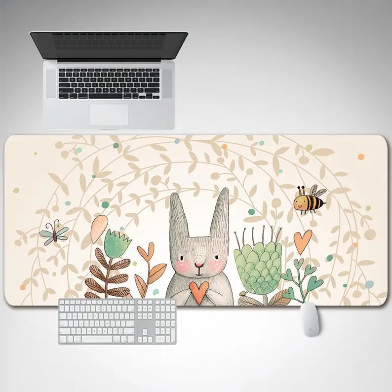 

Cute Mouse Pad Comtuper Desk Mat Large XL Mousepad Kawaii Gaming Accessoroes Laptop Gamer Keyboard MacBook Waterproof Maus Mat