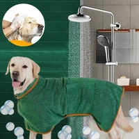 dog bathrobe pet drying coat microfiber absorbent beach towel for large medium small dogs cats fast dry dog bath accessories