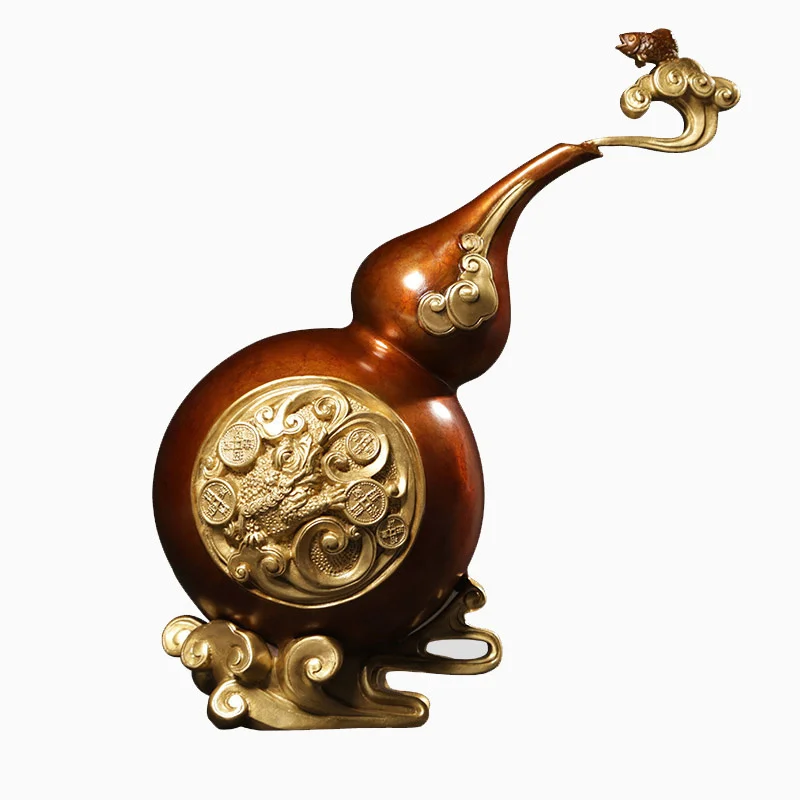 

Fu Lu Youyu, медная искусственная кожа, офисные украшения, подарок для рукоделия