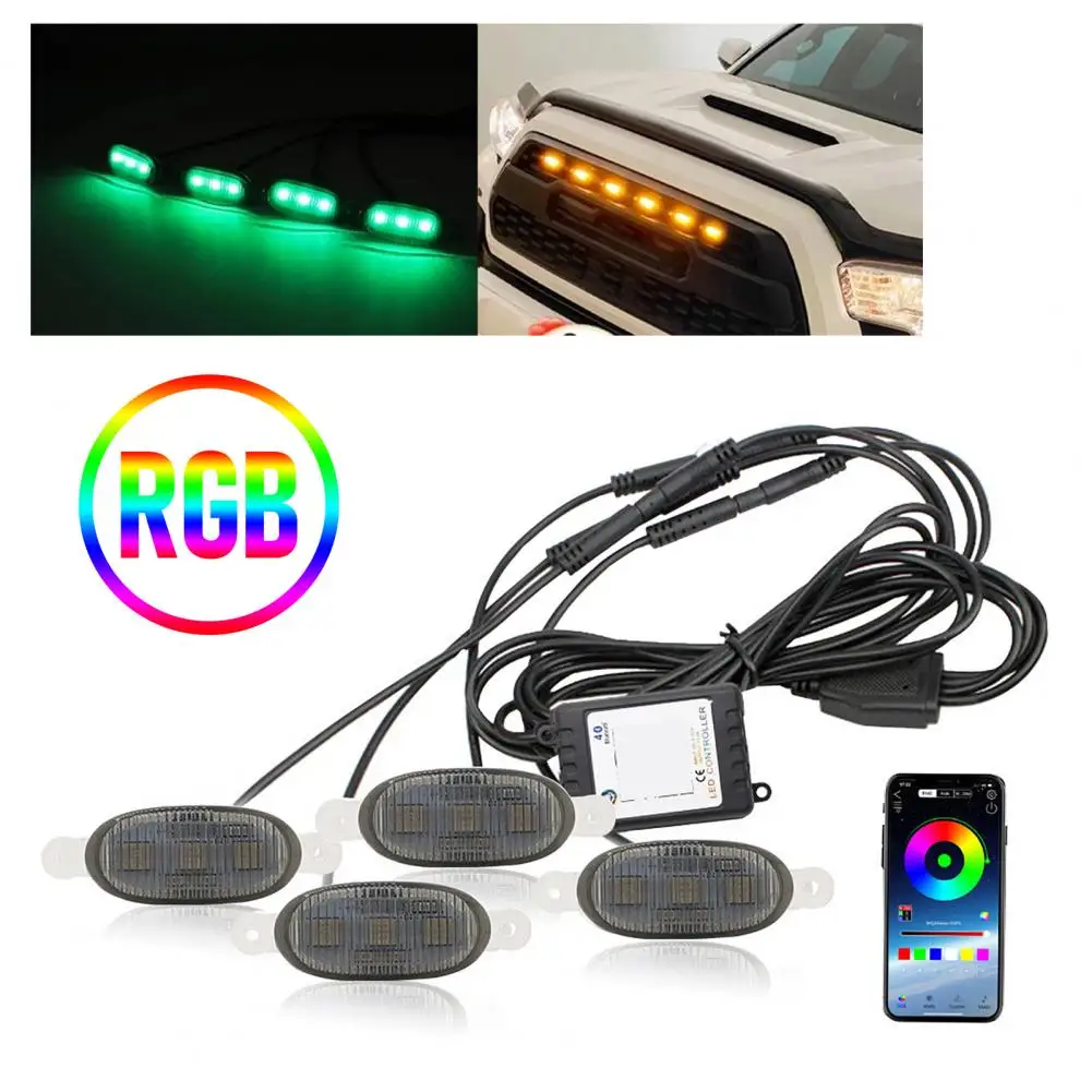 

Front Grille Light Durable Daytime Running Lamp Plug Play High Brightness Waterproof Front Grille LED Signal Light