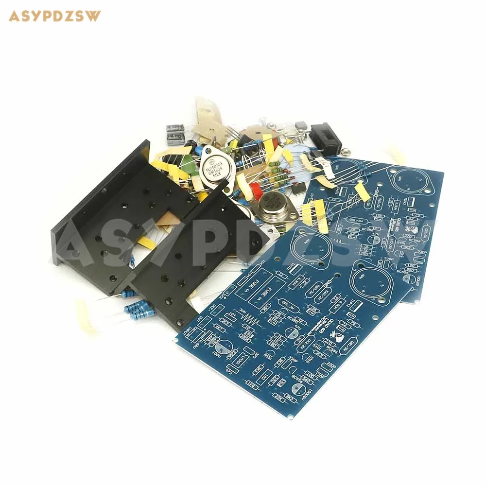 2-канальный клонный усилитель мощности QUAD405 с MJ15024 + угловой алюминиевый комплект