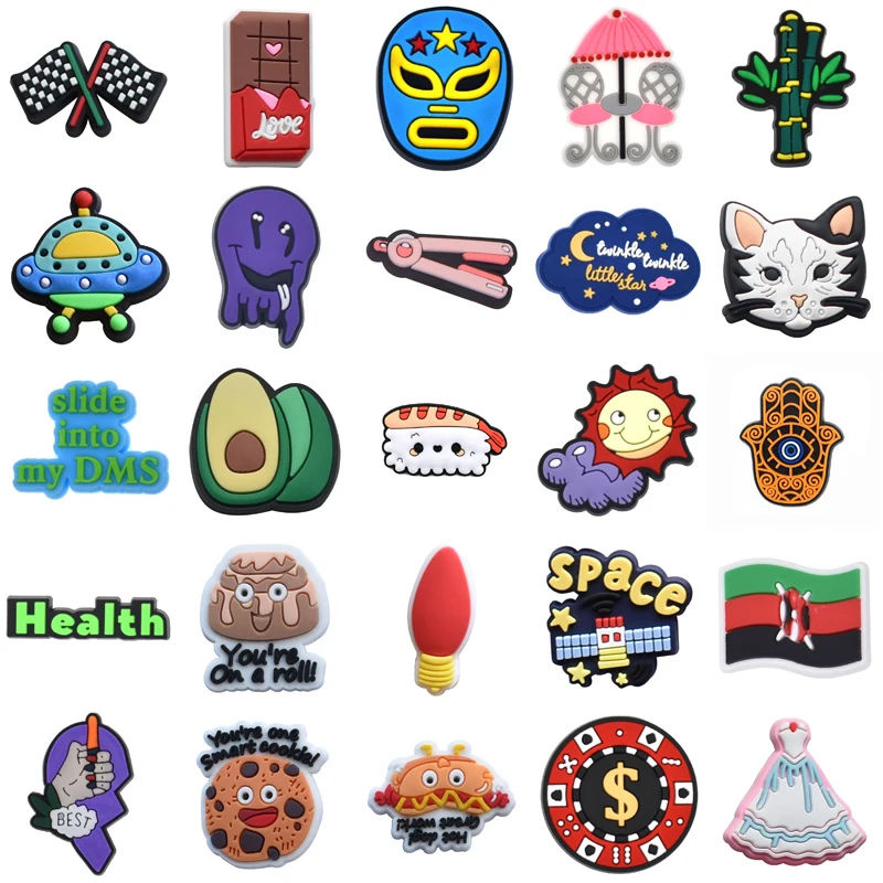 

Decorations for Crocs Shoe Charms Boy Wholesale Bulk Packs Set Jeans Gifts Para Pins Girl Shoes Accessories Kids Women Charm Men