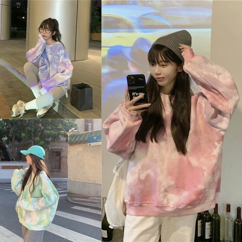 

Женская футболка с длинным рукавом и принтом, свободного покроя