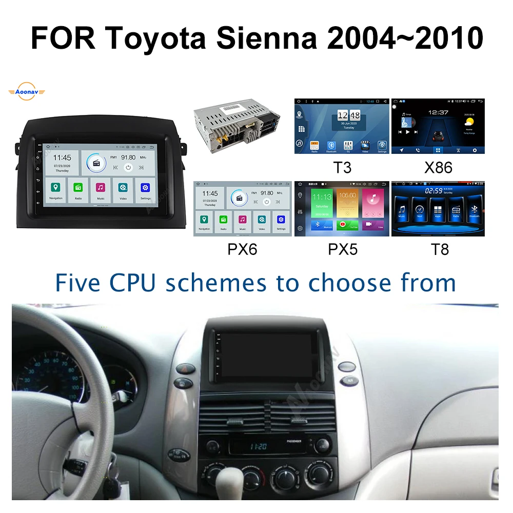 

Автомагнитола, 2 Din, Android 10,0, для Toyota Sienna 2004-2010