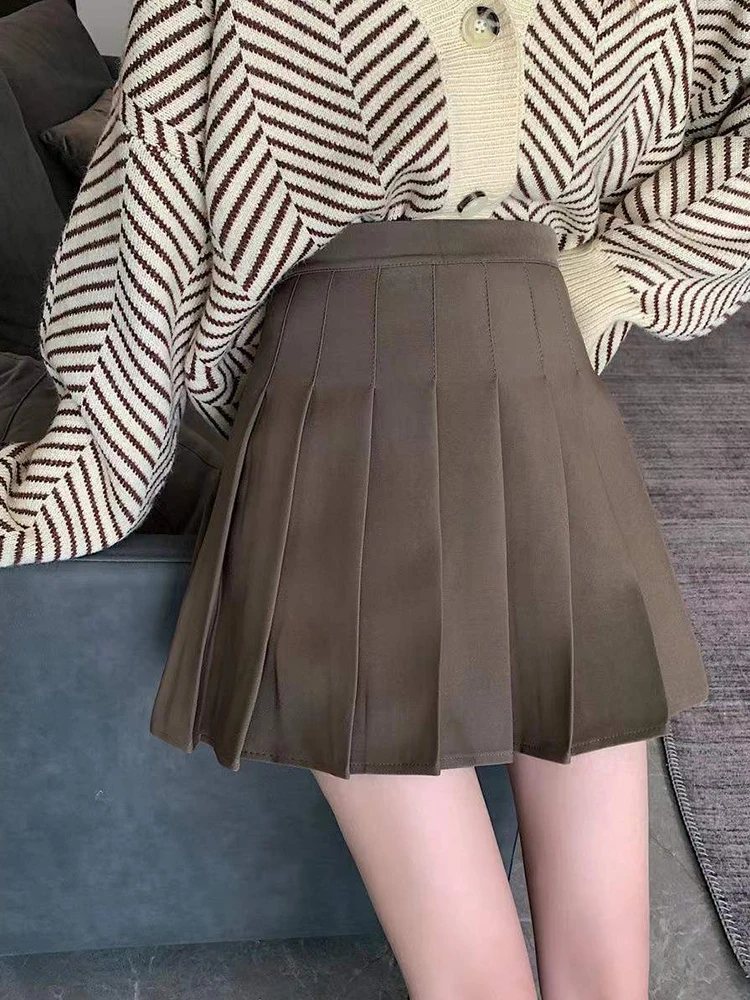 Пикантная плиссированная мини-юбка для женщин шикарная трапециевидная розовая