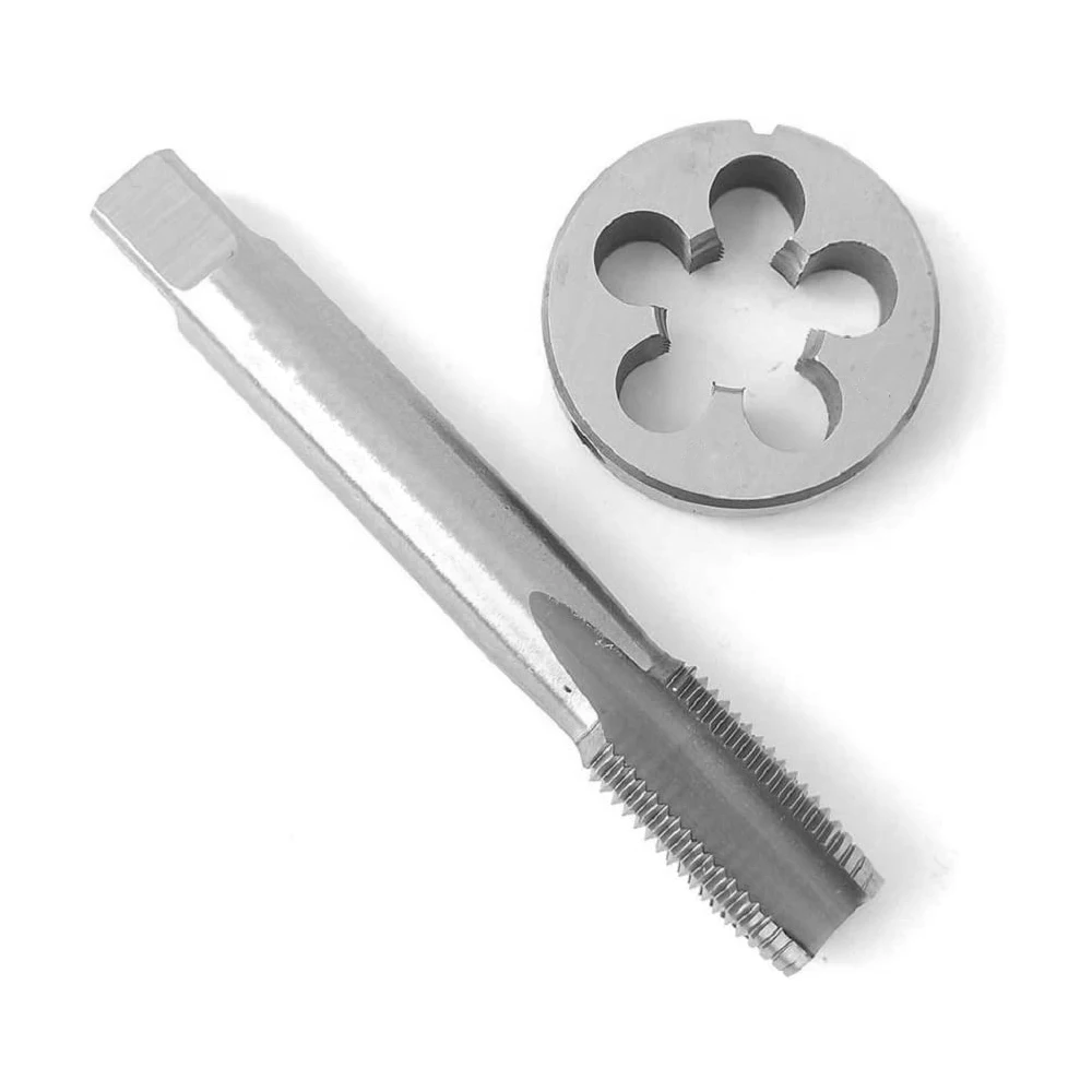 

HUAZHICHUN 1 шт. 3/8-40UNS Tap + 1 шт. 3/8-40UNS Die, HSS Tap и Die Set Right Hand Tap