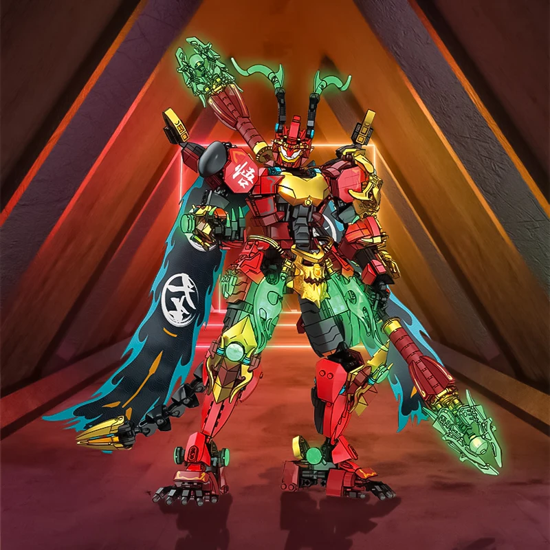 Qi Tian Da Sheng Mech Sun Wukong Assembles Building Blocks Children's Puzzle Toys Boy Model Birthday Gift