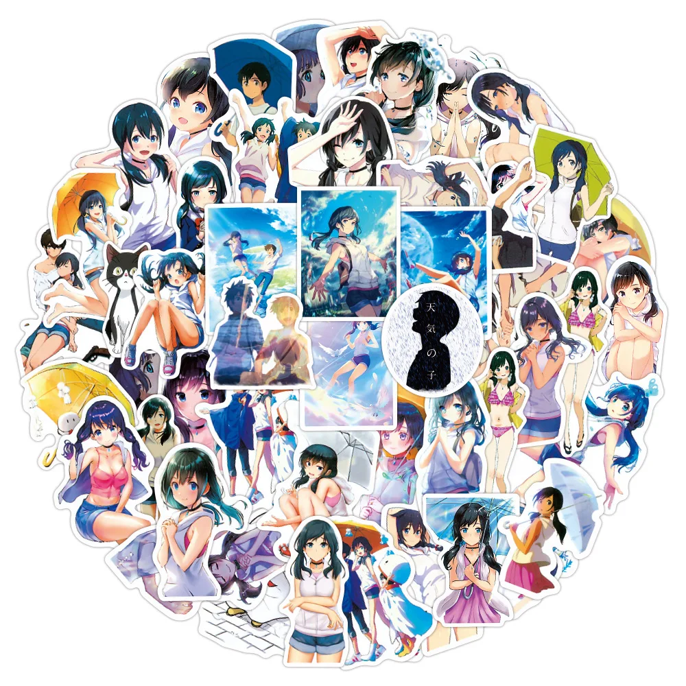 

10/30/50pcs Weathering With Japanese Anime Graffiti Waterproof Notebook Scooter Suitcase Car Animation Sticker Wholesale