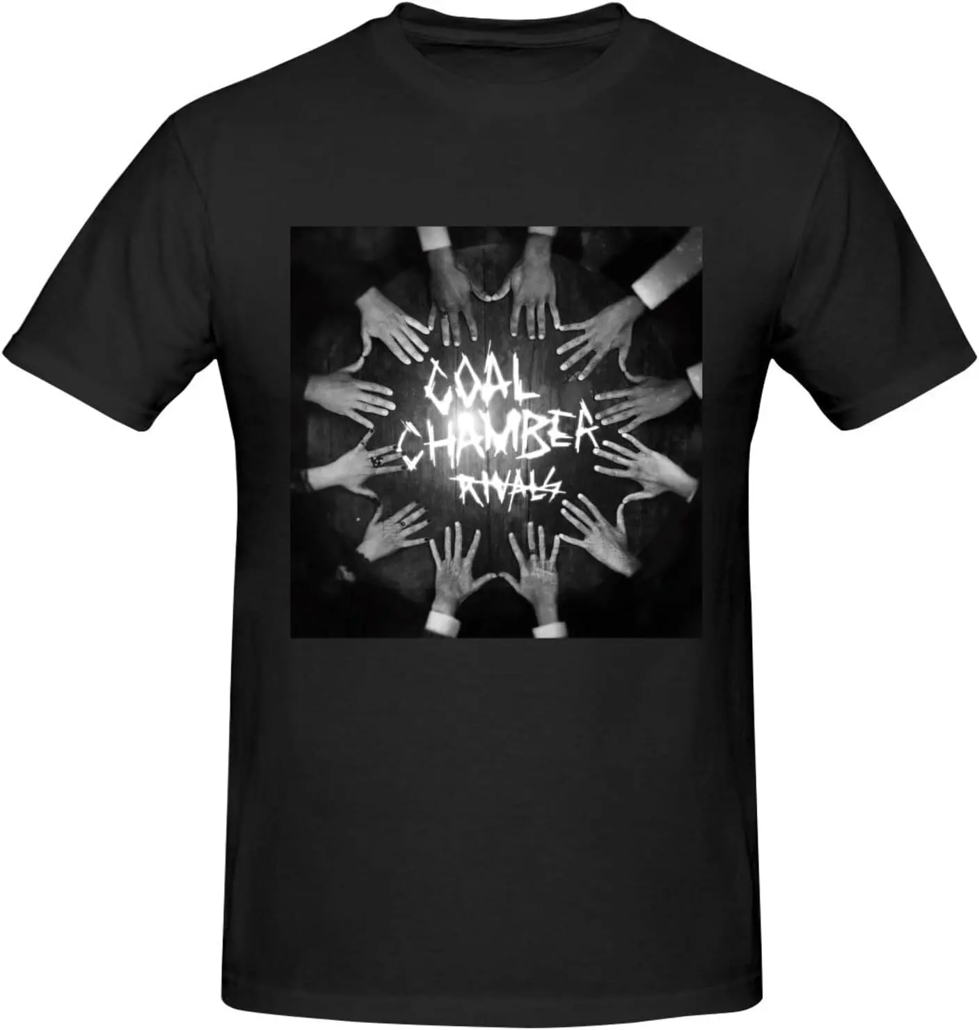 Мужская хлопковая футболка с коротким рукавом и круглым вырезом