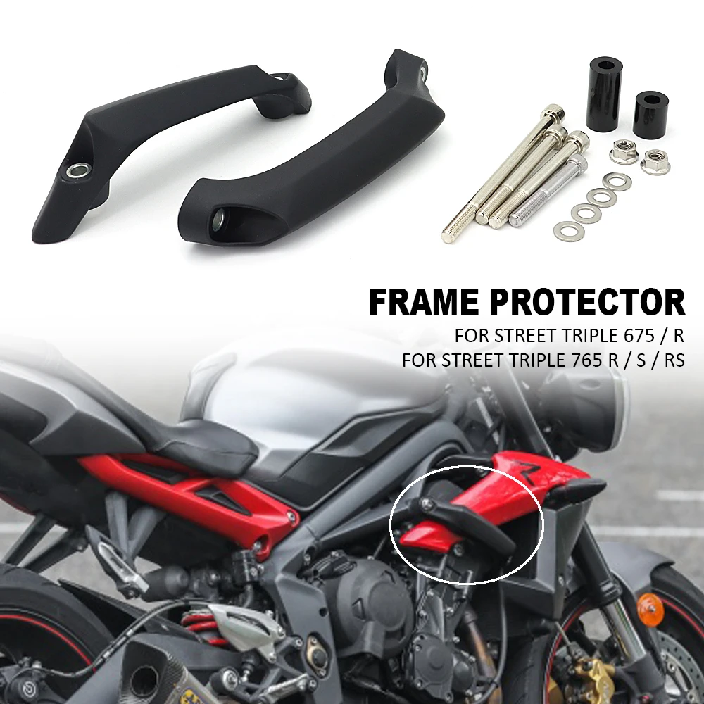 Fit FOR Street Triple 675 675R 765 R S RS 765S 765R 765RS Motorcycle Accessories Frame Slider Crash Protector Falling Protection