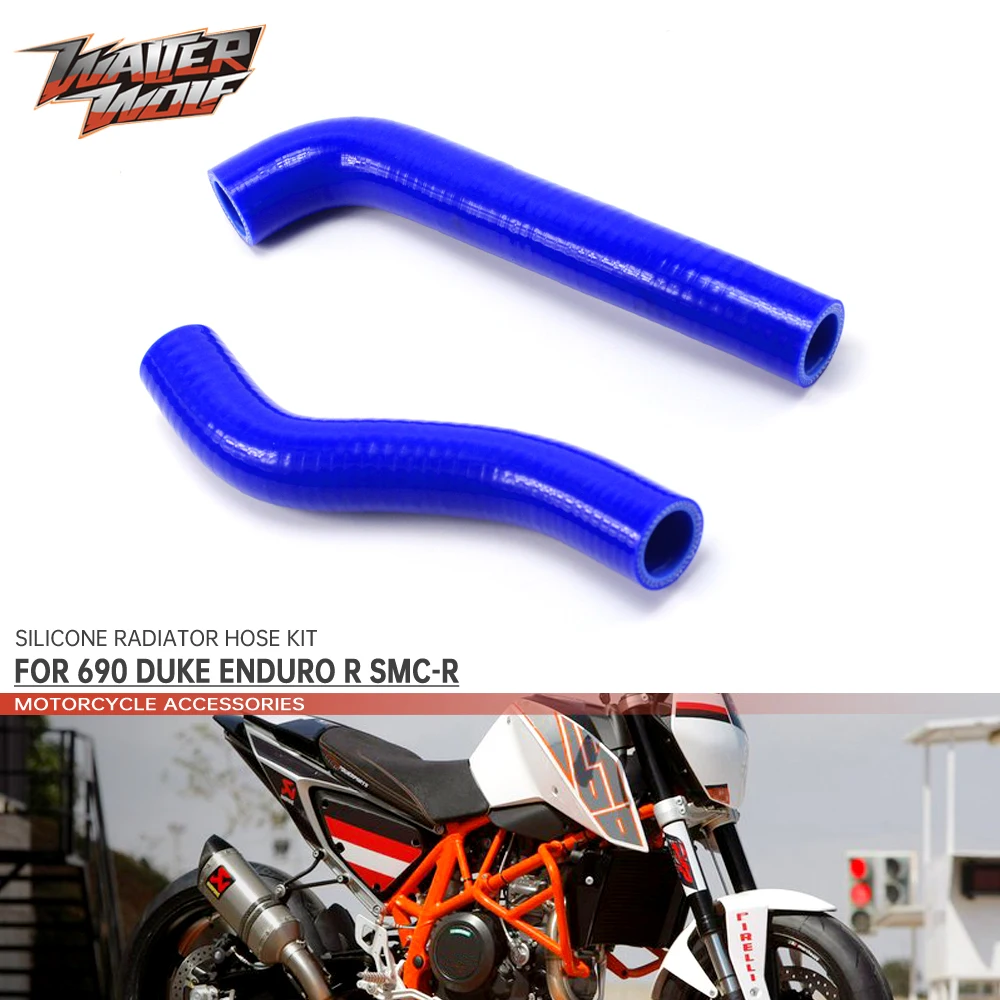 

2PCS Silicone Radiator Hose Kit For 690 DUKE ENDURO R SMC-R Motorcycle Parts Accessories Coolant Heater Engine Water Pipe Blue