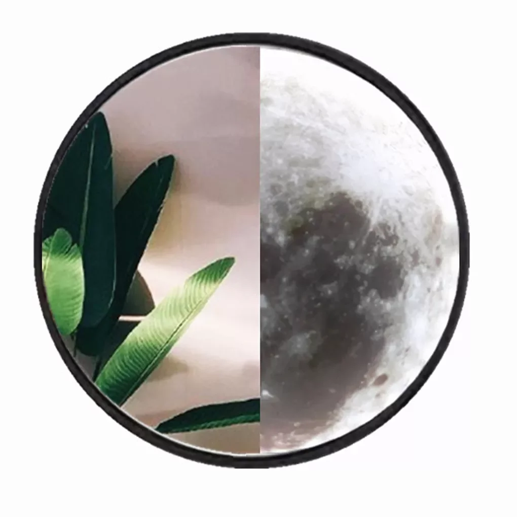 

LED Bathroom Mirror Makeup Wall-Mounted Vanity Shaving Mirror Light Moon-Shaped For Home Decorative Supplies 24cm 1pc