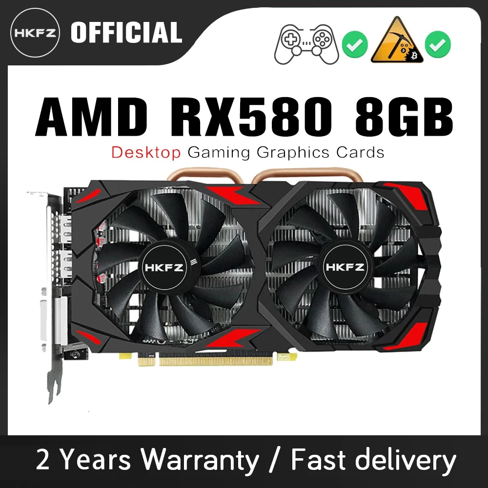  HKFZ RX 580,  RX580 8  256Bit 2048SP GDDR5 RX580 veineda, 